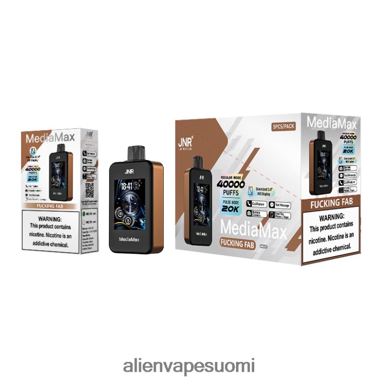 F8VJTR13 JNR MediaMax 40k puffi helvetin hienoa | JNR VAPE HELSINKI