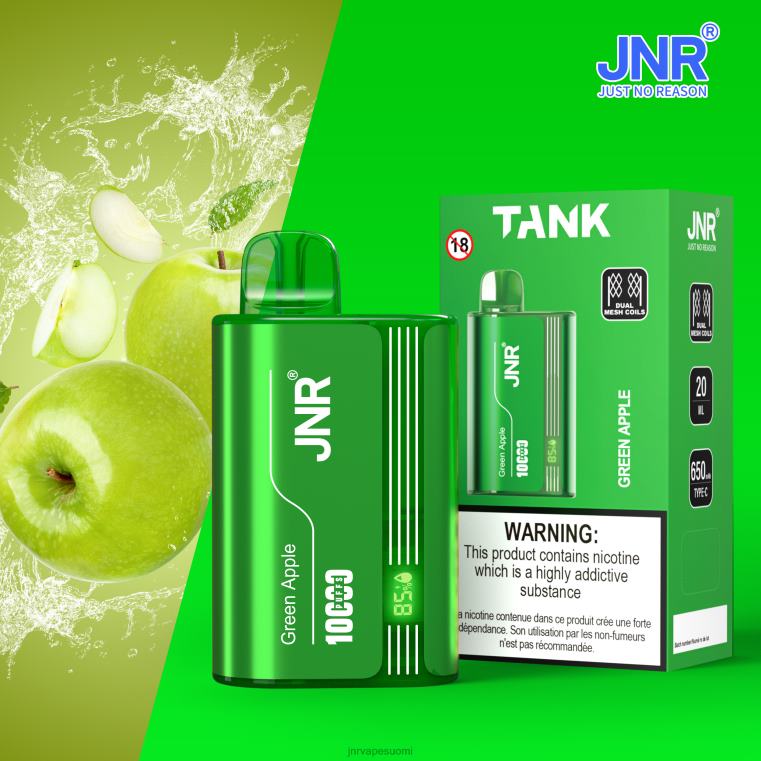JNR VAPE FLAVOURS | jnr tankki vihreä omena AABB29