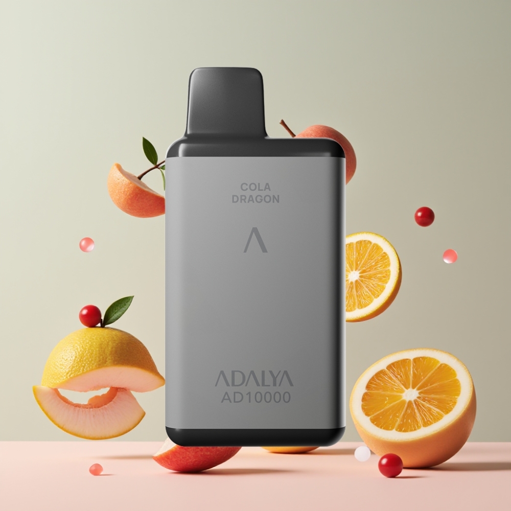 Adalya AD 10000 Puffs Kertakäyttöinen Vape Suomi Tukku – Avaruusharmaa, 14 ml, 2 % nikotiinia, USB-C-lataus