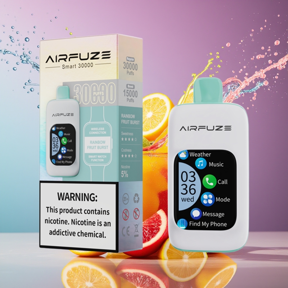 AirFuze Smart 30000 Puffs Suomi Tukku Disposable Vape Sateenkaarihedelmäpurkaus 2.01