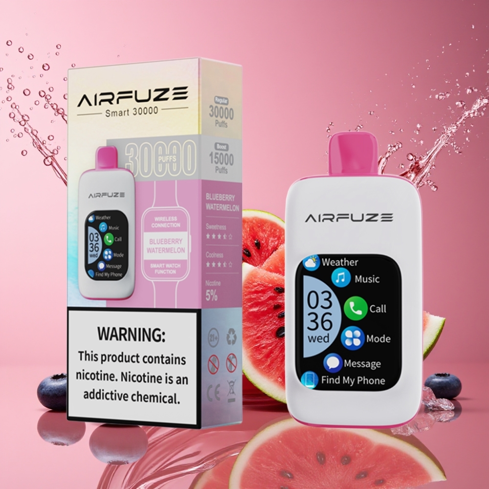 AirFuze Smart 30000 Puffs Suomi tukku Disposable Vape Mustikka-Arbuusi 900mAh Type-C 2.01