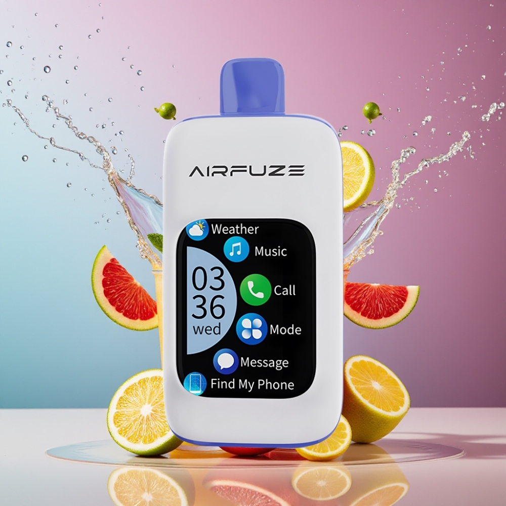 Suomi tukku AirFuze Smart 30000 Puffs Disposable Vape Miami Mint 5% Nikotiinia 900mAh Type-C 2.01"Kosketusnäyttö