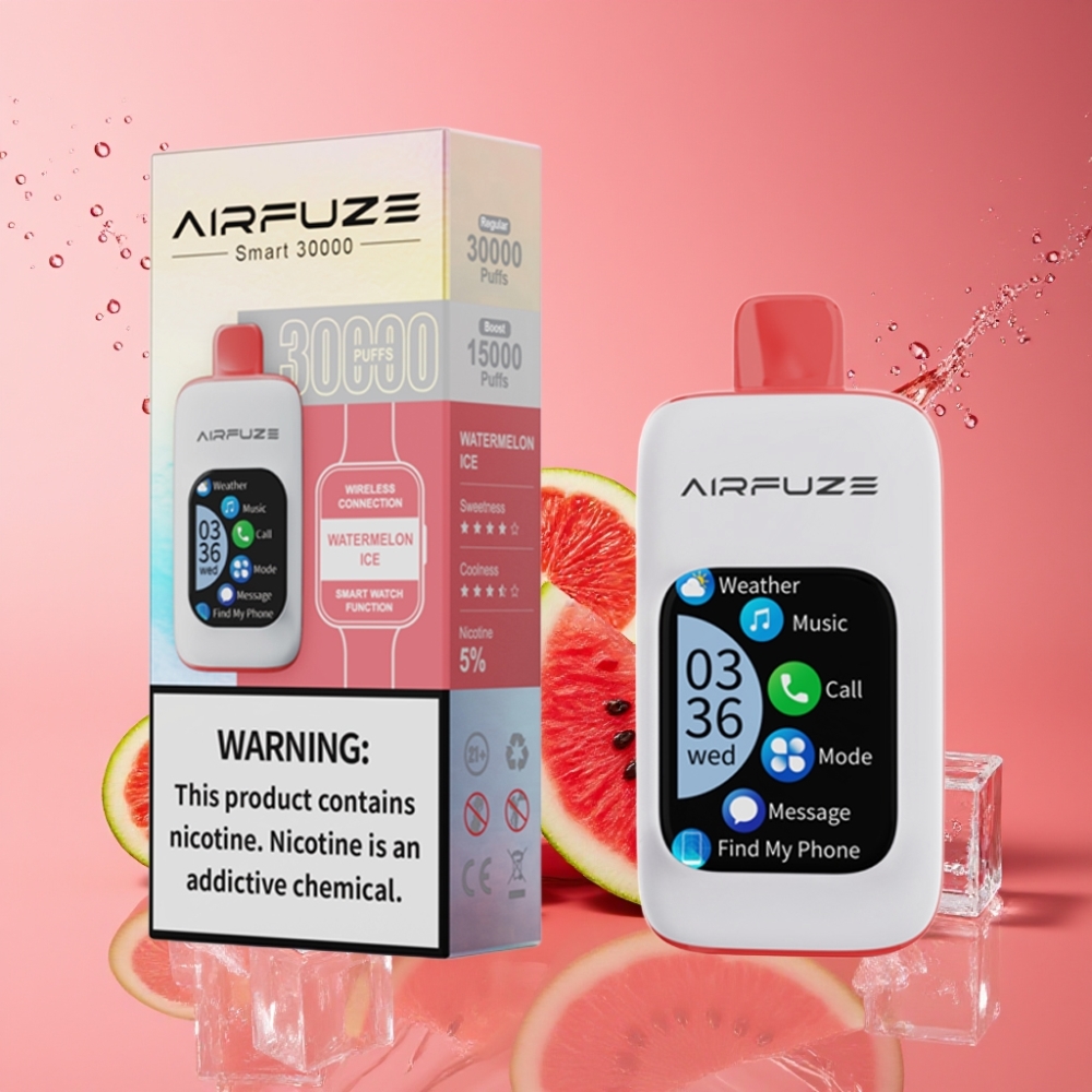 Suomi tukku AirFuze Smart 30000 Puffs Disposable Vape Vesimeloni-Jää 2.01