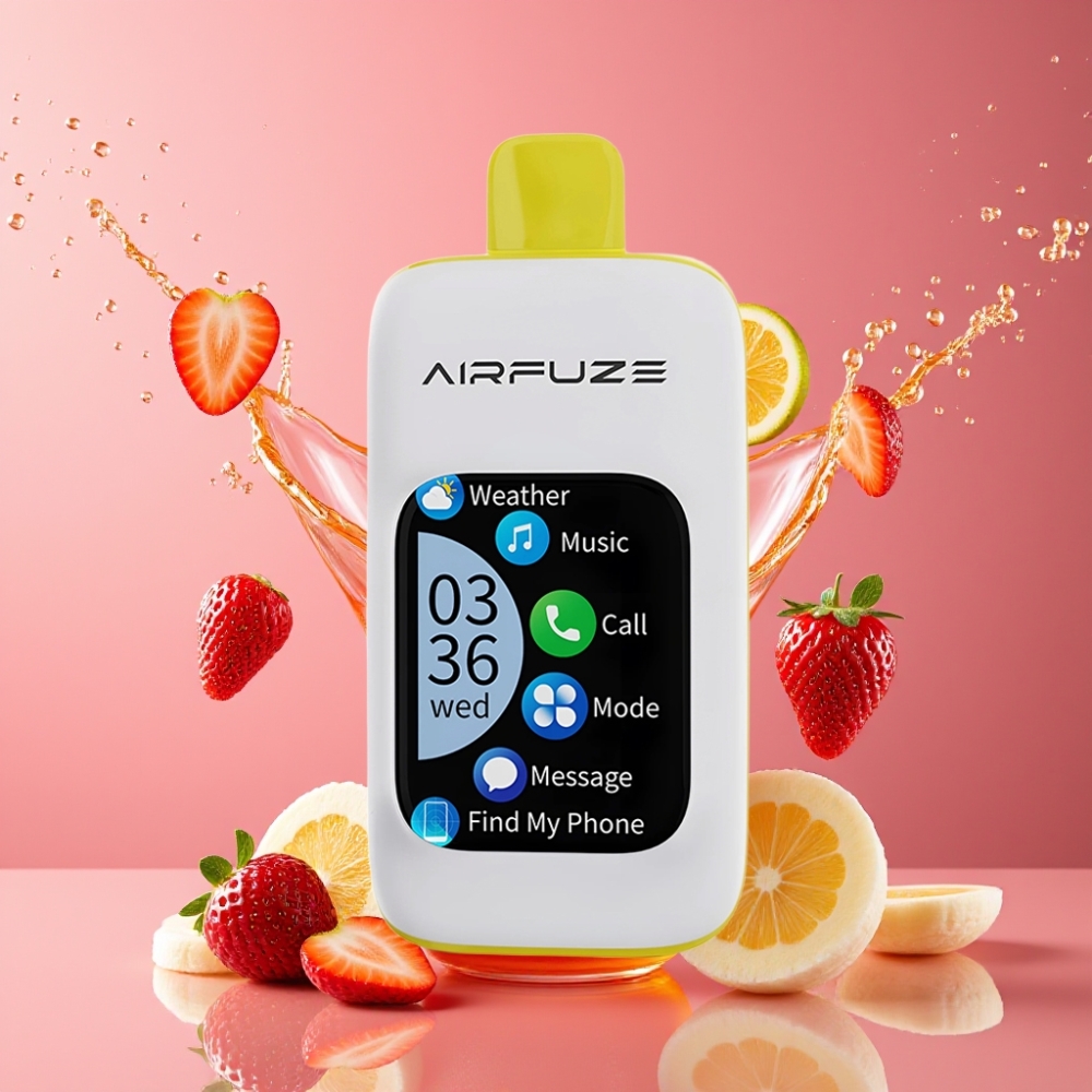 AirFuze Smart Pro 40000 Puffs Suomi Tukku Disposable Vape Mansikka-Banaani 20ML/900mAh Rechargeable 2%,5% Nikotiini