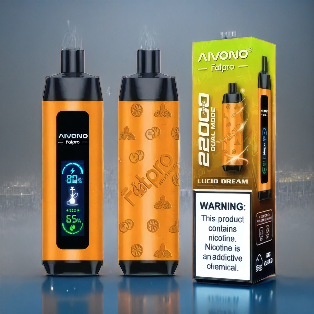 Suomi tukku Aivono AIM FATPRO 22000 Puffs 28ml E-liquid 10 makua 0%/2%/3%/5% Nikotiinia 600mAh Ladata verkossa 0.6 ohm Mesh Coil Eco/Boost Dual Modes