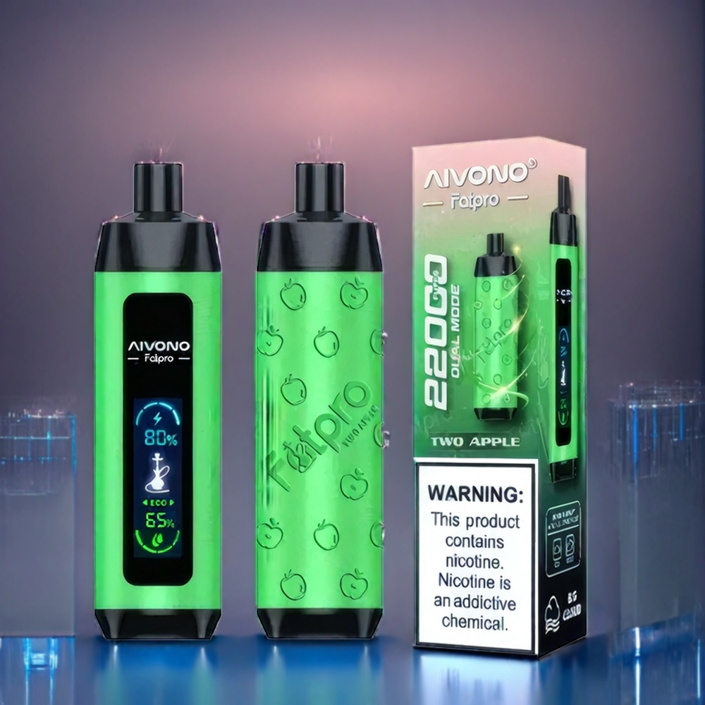 Suomi tukku Aivono AIM FATPRO 22000 Puffs Kaksi Omenaa – 28ml E-liquid, 600mAh Akku, 0.6 ohm Mesh Coil, 10 Makua