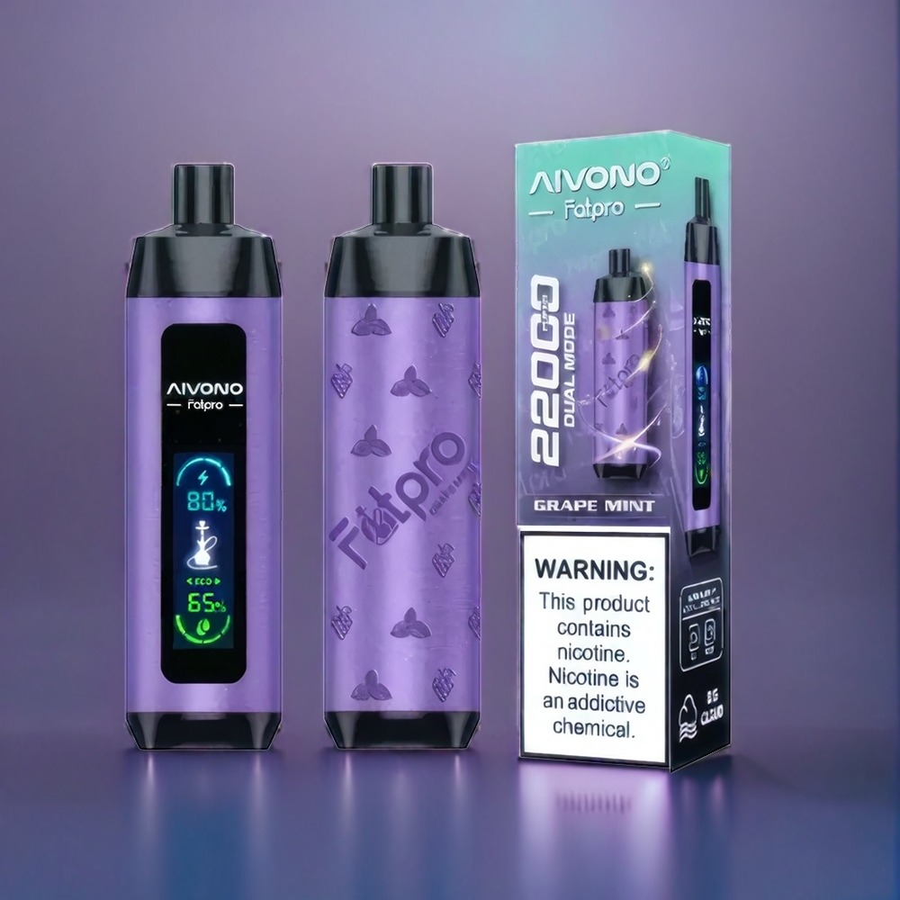 Suomi tukku Aivono AIM FATPRO 22000 Puffs Vape 28ml 10 Makua 0.6 ohm Mesh Coil Eco/Boost Dual Modes