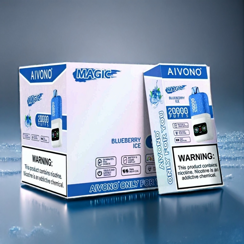 Suomi tukku Aivono AIM MAGIC 20000 Puffs 26ml Dual Mesh LCD Type-C Mustikka-Jää