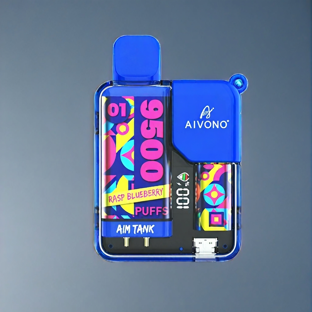 Suomi tukku Aivono AIM-TANK 9500 Puffs 18ml 650mAh LCD Vadelma Mustikka