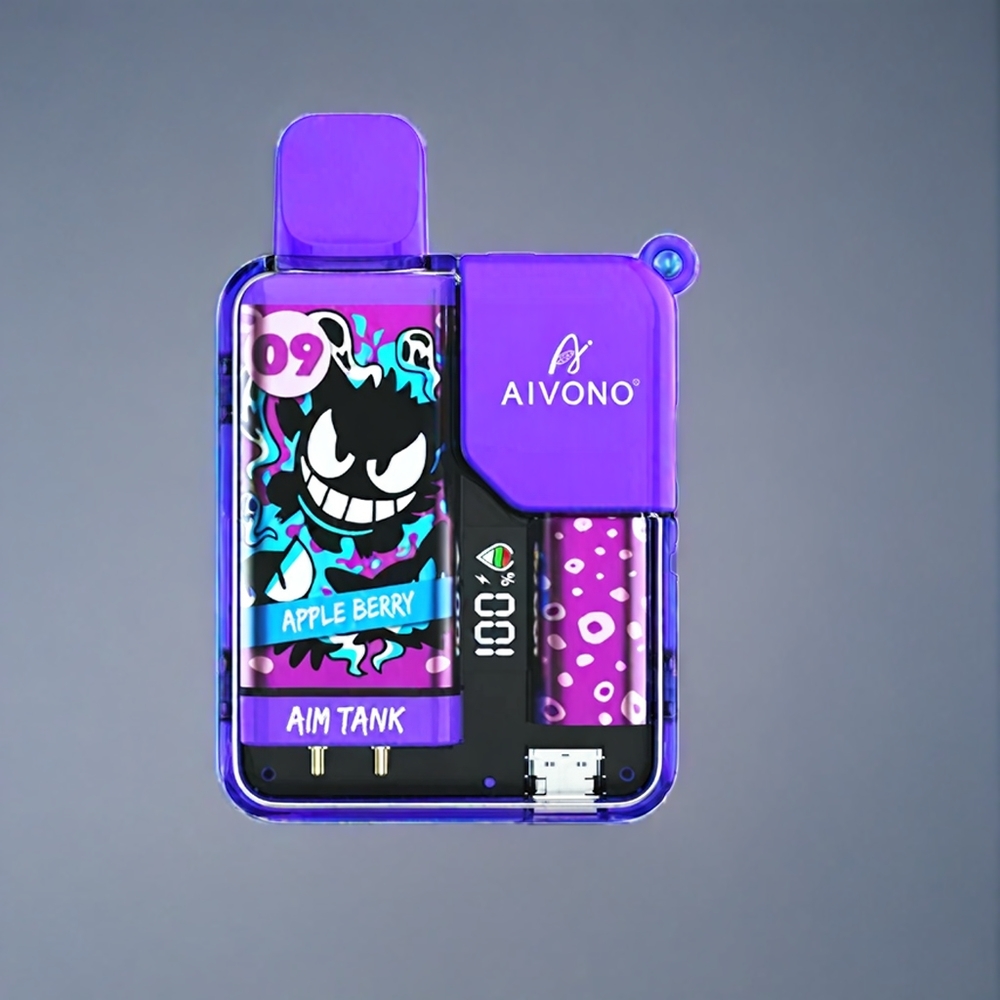 Suomi tukku Aivono Aim Tank 9500 Puffs 18ml 650mAh LCD Omena-Marja