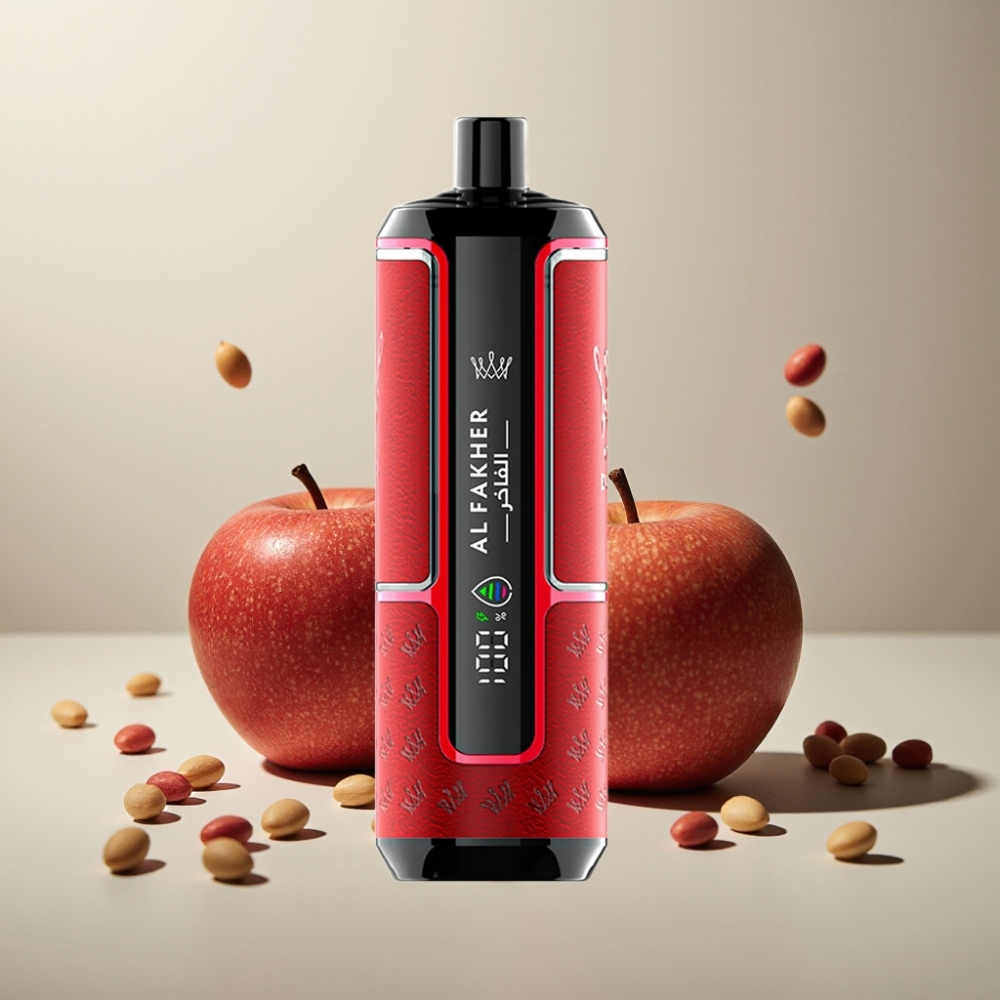 Al Fakher Crown Bar 15K Hypermax Kertakäyttöinen Vape Kit Suomi Tukku – 22ml E-Liquid, 15,000 Puffs, 600mAh Akku, C-tyypin lataus, 6mg Nikotiini, Kaksi Omenaa