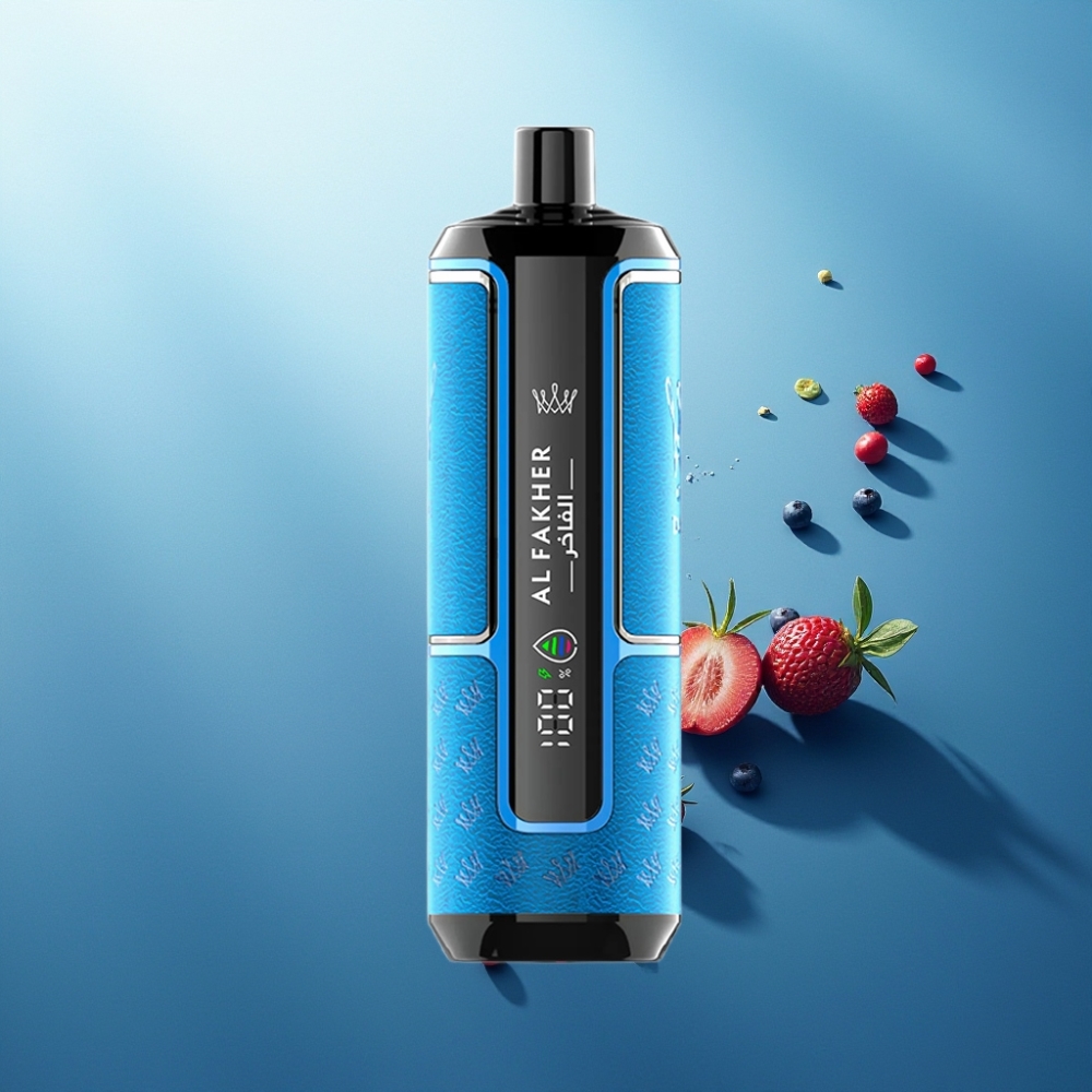 Al Fakher Crown Bar 15K Hypermax Suomi Tukku 22ml 15000 Puffs 600mAh Type-C DTL 6mg Sininen Meri