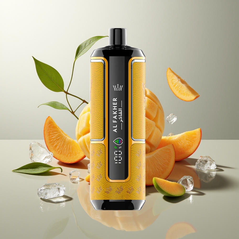 Al Fakher Crown Bar 15K Hypermax Suomi Tukku 22ml/15 000 Tupakkaa Mango-Jää Kertakäyttöinen Vape Kit 600mAh Type-C DTL 6mg
