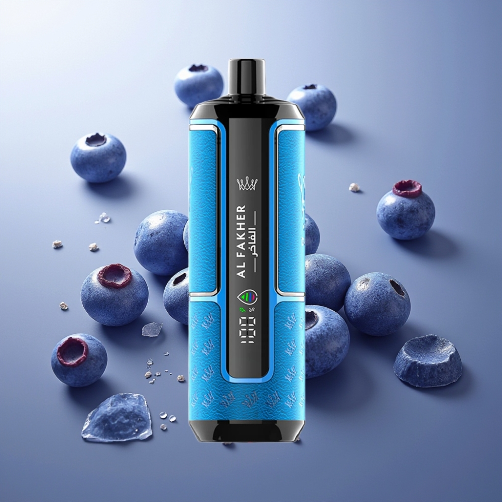 Al Fakher Crown Bar 15K Hypermax Suomi Tukku Kertakäyttöinen Vape Kit 22ml/600mAh/Type-C/15K Puffs/DTL 6mg Mustikkakumi