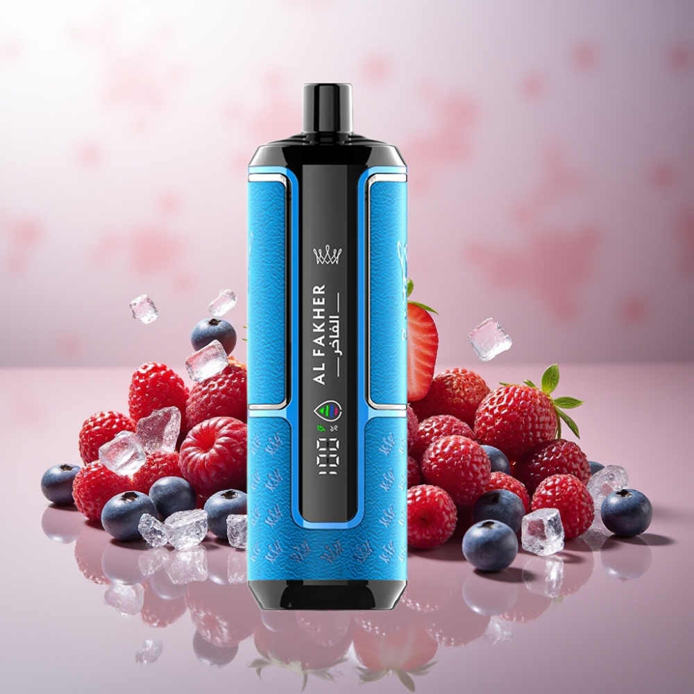 Al Fakher Crown Bar 15K Hypermax Suomi Tukku Kertakäyttöinen Vape Kit 22ml/600mAh Type-C 6mg Marja-Jää