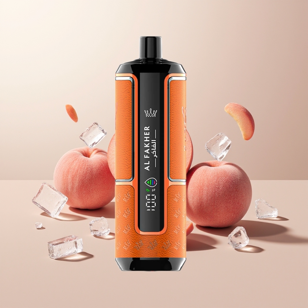 Al Fakher Crown Bar 15K Hypermax Suomi Tukku Kertakäyttöinen Vape Kit 22ml 600mAh Type-C Persikkajää