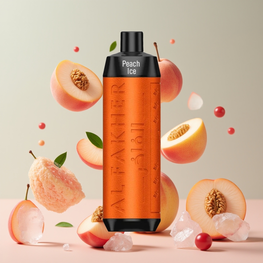 Al Fakher Crown Bar 8000 Crystal Kertakäyttöinen Vape 18ml 8000 Puffs 5mg Nikotiini Persikka-Jää Suomi Tukku