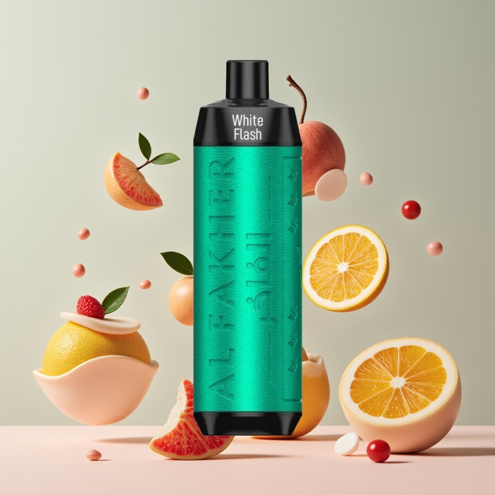 Al Fakher Crown Bar 8000 Crystal Kertakäyttöinen Vape Suomi Tukku – 8000 Puffs, 18ml Nestekapasiteetti, 5mg Nikotiinia, USB-C -lataus, Valkea Leimahdus