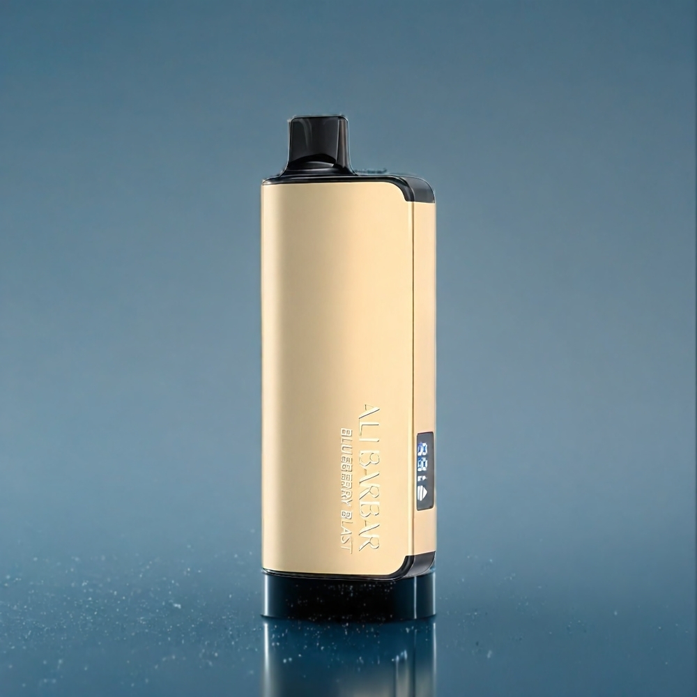 Suomi tukku Alibarbar Ingot 9000 Puffs 22ml 2350mAh Vape Mustikkapuraisu LED-näyttö