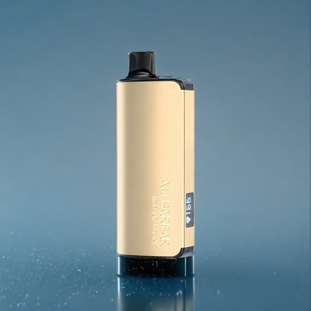 Suomi tukku Alibarbar Ingot 9000 Puffs 22ml Mustikka-Jää Vape 2350mAh LED Näyttö