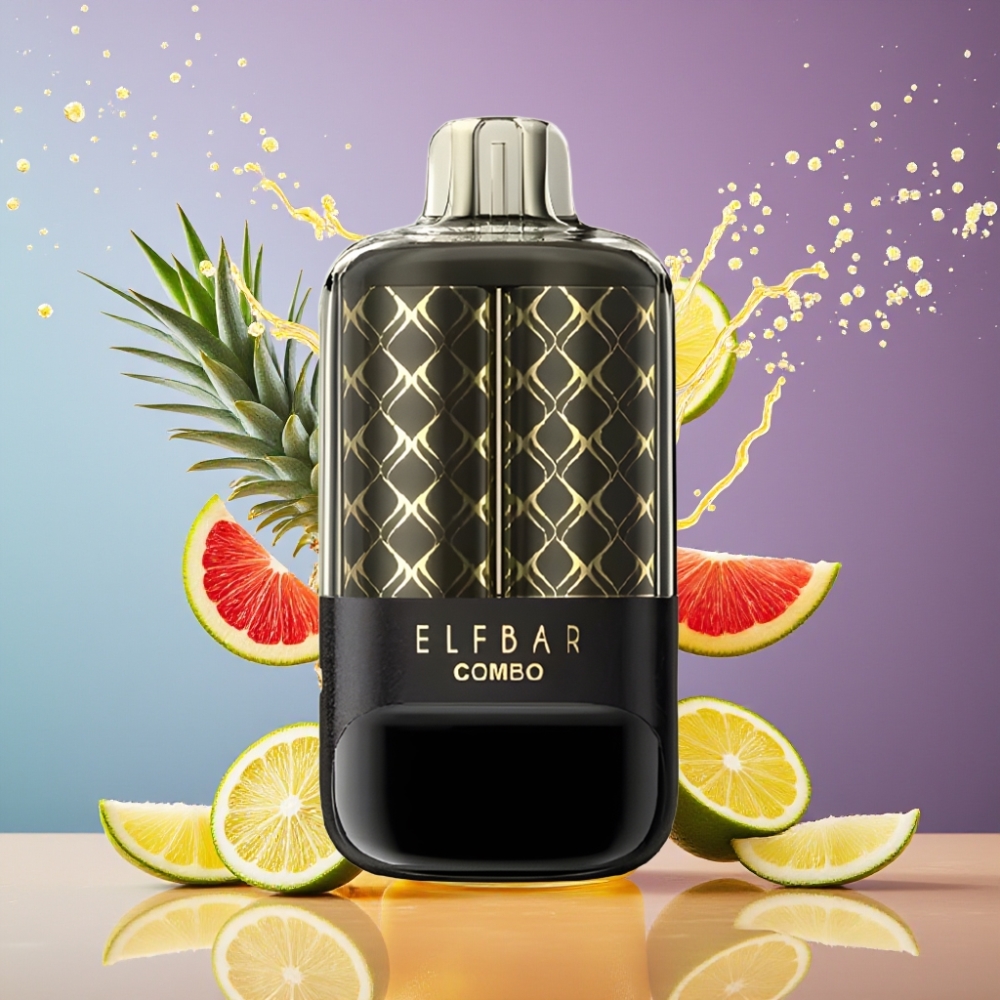 ELF BAR COMBO 25000 Puffs Suomi Tukku Disposable Vape Lime & Pineapple – 22ml E-liquid, 700mAh Battery, Type-C Charging, 5% Nicotine, Dual Modes