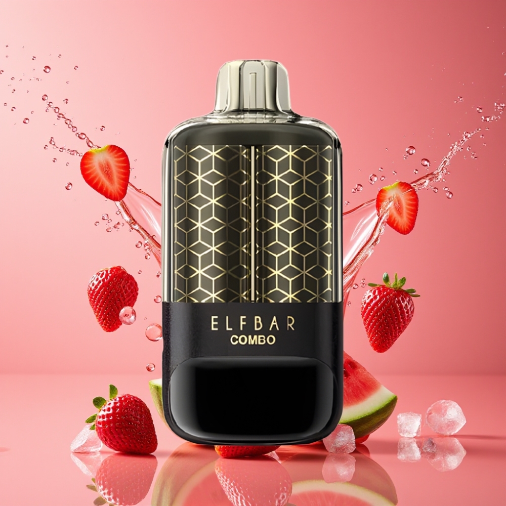 ELF BAR COMBO 25000 Puffs Suomi Tukku Disposable Vape Vesimeloni&Mansikka – 22ml E-Neste, 700mAh Akku, Type-C Lataus, 5% Nikotiinia, Kaksoisilmanvirtaus