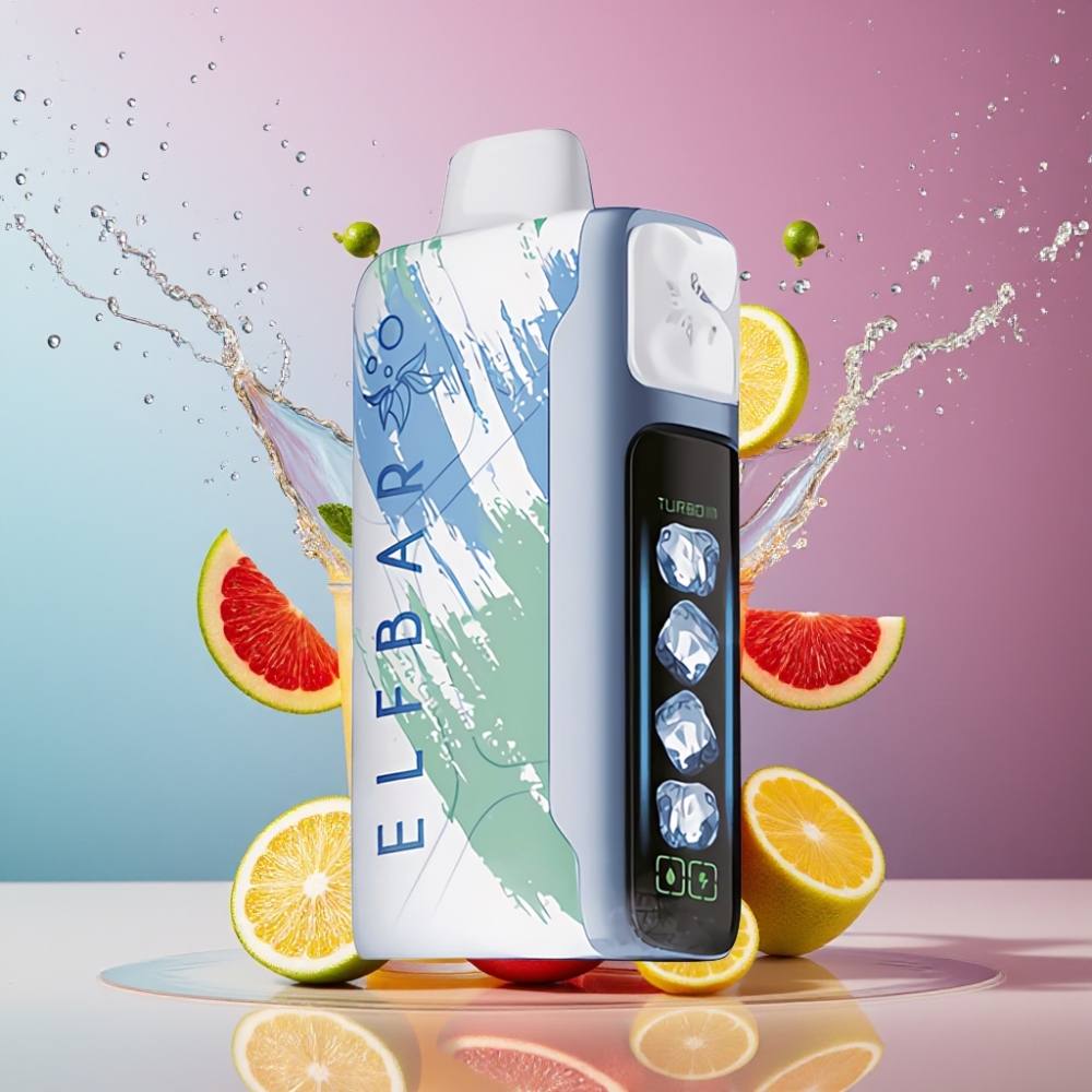 Elf Bar Ice King 40000 Puffs Suomi tukku - 20ml esitäytetty nestekide, 5% nikotiinia, 850mAh akku, säädettävä jäähdytys, Miami Mint