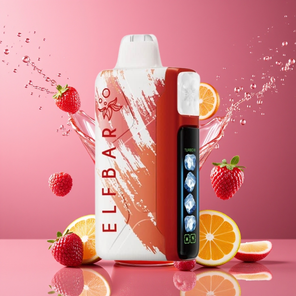 Suomi tukku Elf Bar Ice King 40000 Puffs Disposable Vape 20ml 5% Nikotiinia Ladattava 850mAh Akku Säädettävä Jäähdytys Pelottava Marja