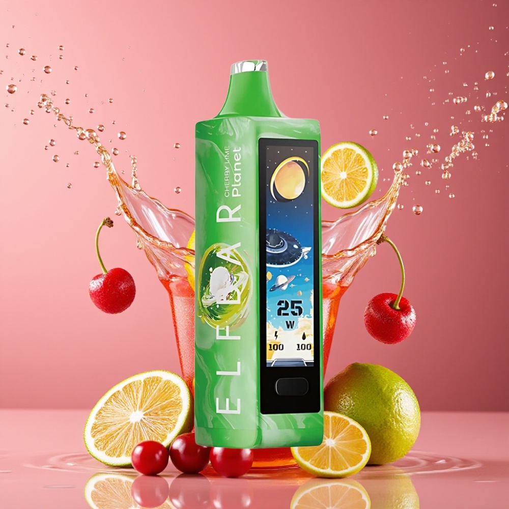 Elf Bar Planet 25000 Puffs 18ml 5% Nikotiinia Mesh-käämi Suomi tukku Disposable Vape Kirsikka-Lime