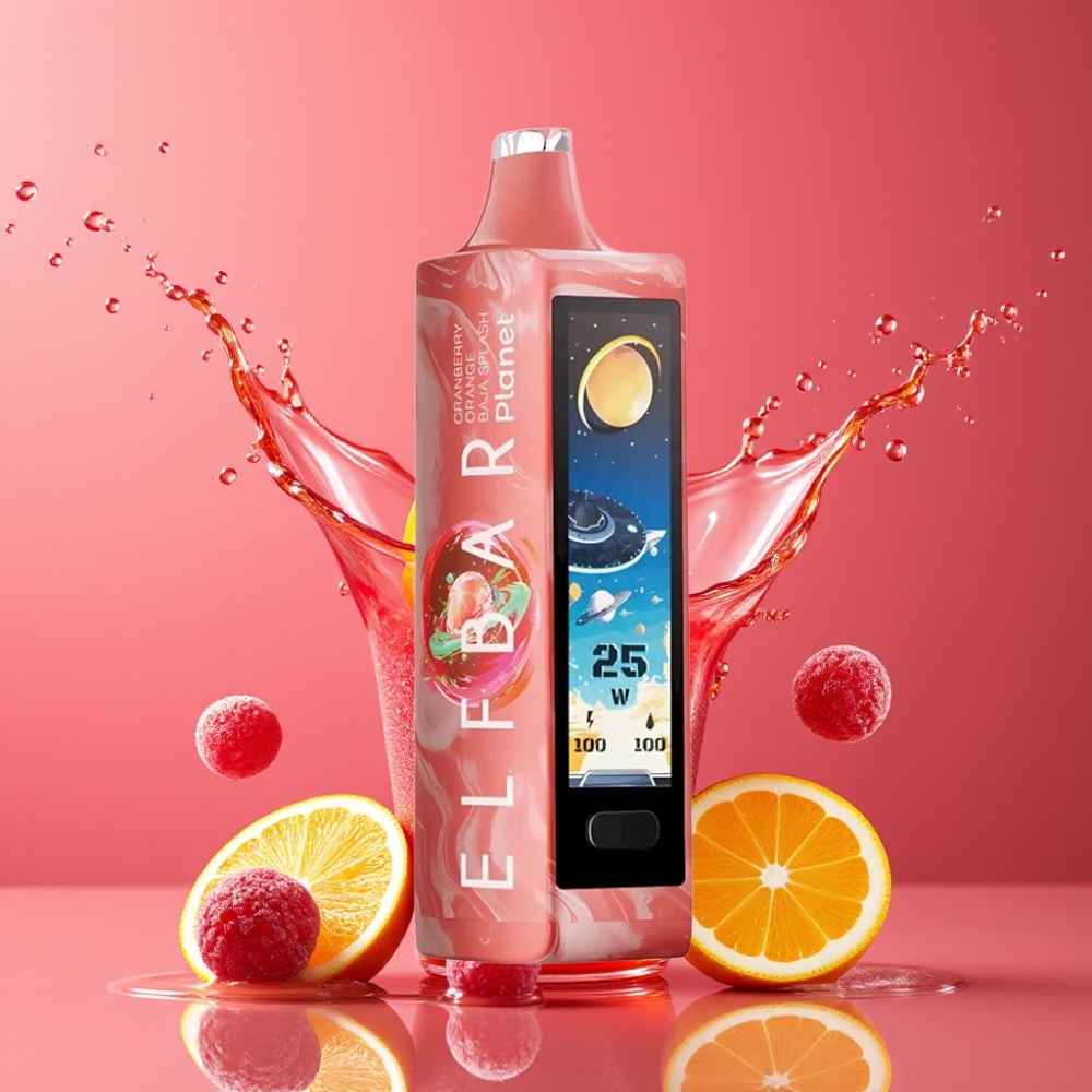Elf Bar Planet 25000 Puffs Disposable Vape 18ml 5% Nikotiinia Cranberry-Orange Baja Splash Suomi tukku