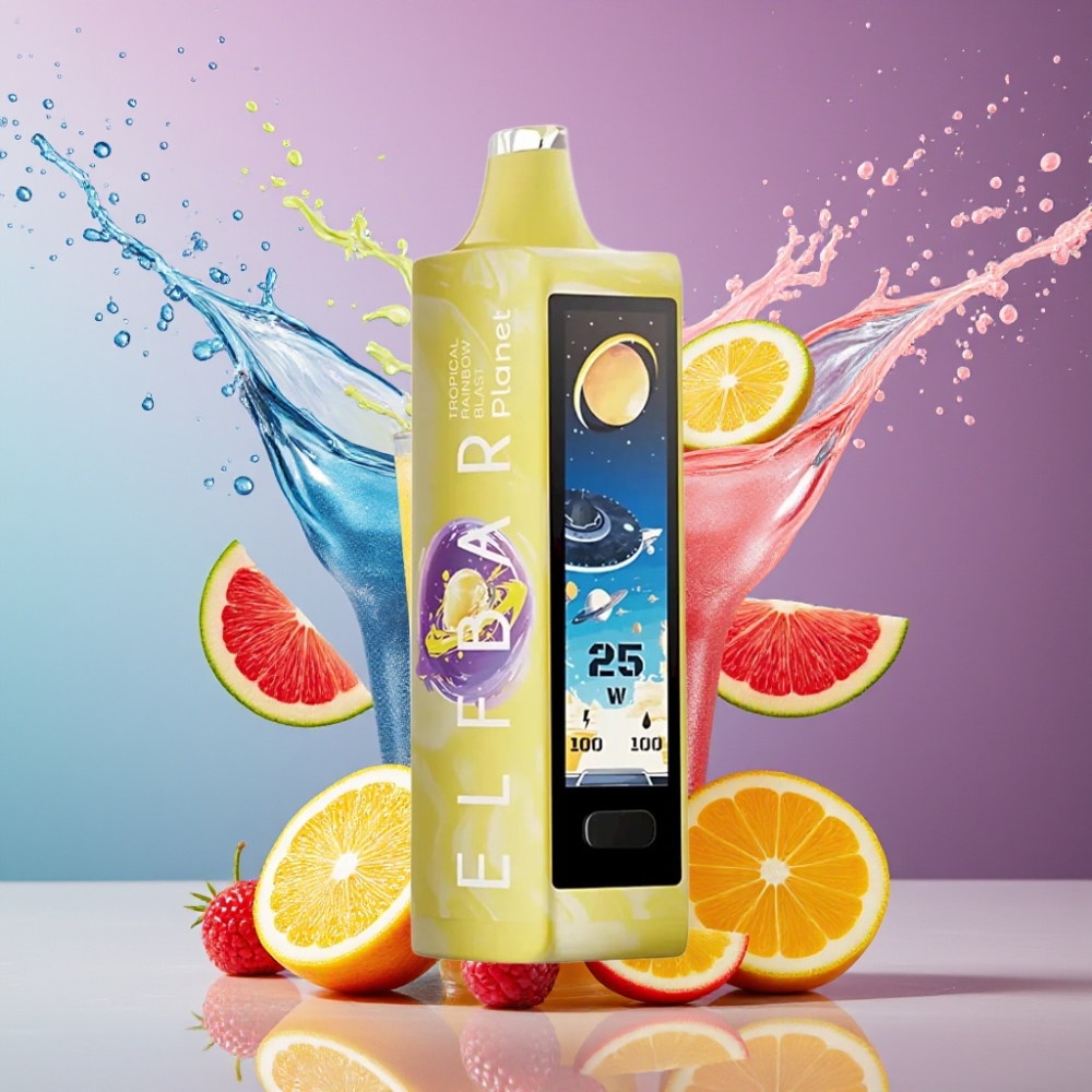 Elf Bar Planet 25000 Puffs Disposable Vape Tropical Rainbow Blast Suomi tukju – 5% Nikotiinia, 18ml Nestemäistä, 800mAh Akku