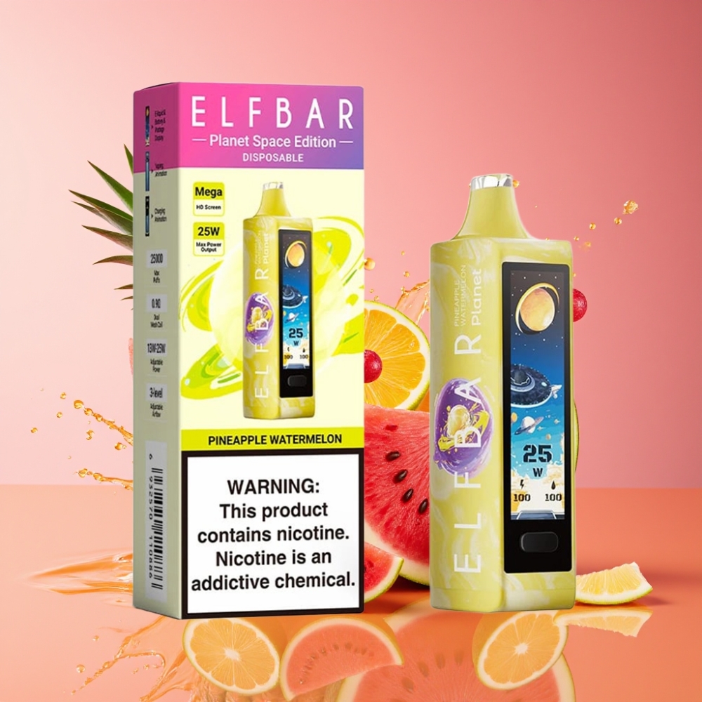 Suomi tukku Elf Bar Planet 25000 Puffs Disposable Vape Ananas-Arbuusi 5% Nikotiinia 18ml