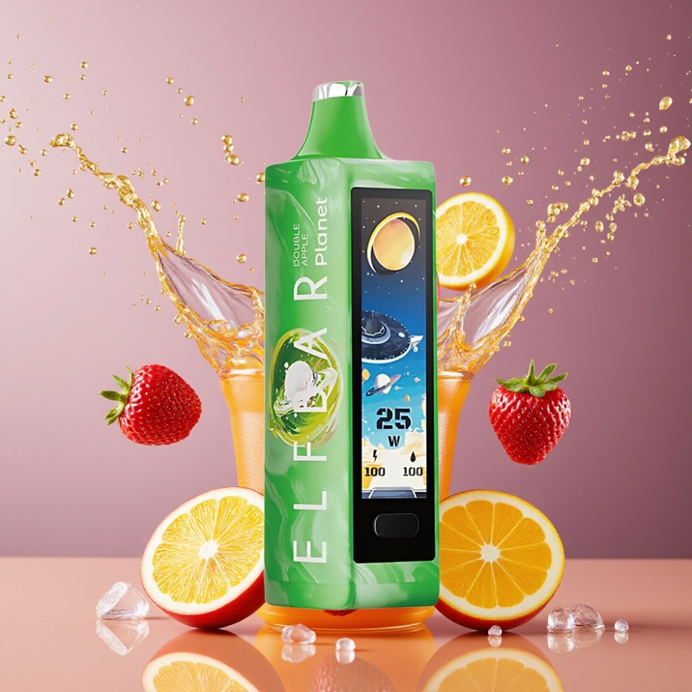 Suomi tukku Elf Bar Planet 25000 Puffs Disposable Vape Double Apple 5% Nikotiinia 18ml Neste 800mAh Akku Mesh-käämitys