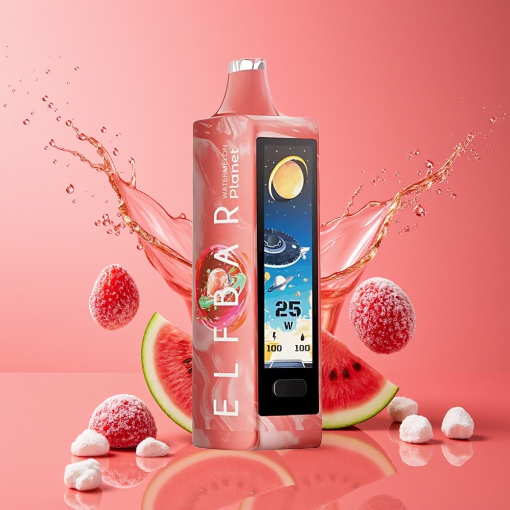 Suomi tukku Elf Bar Planet 25000 Puffs Disposable Vape Vesimeloni 18ml 800mAh Mesh