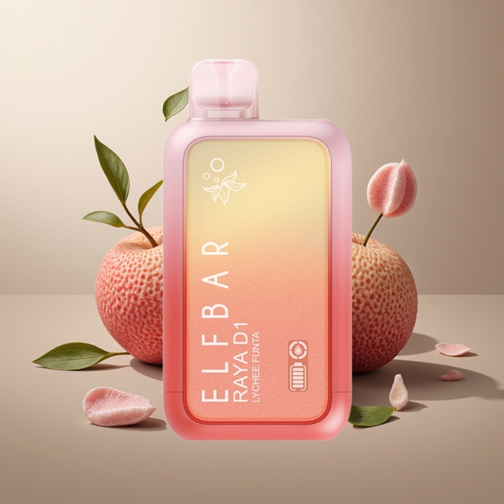 Elf Bar Raya D1 Suomi Tukku 13000 Puffs 18ml 650mAh Kertakäyttöinen Vape Litsi