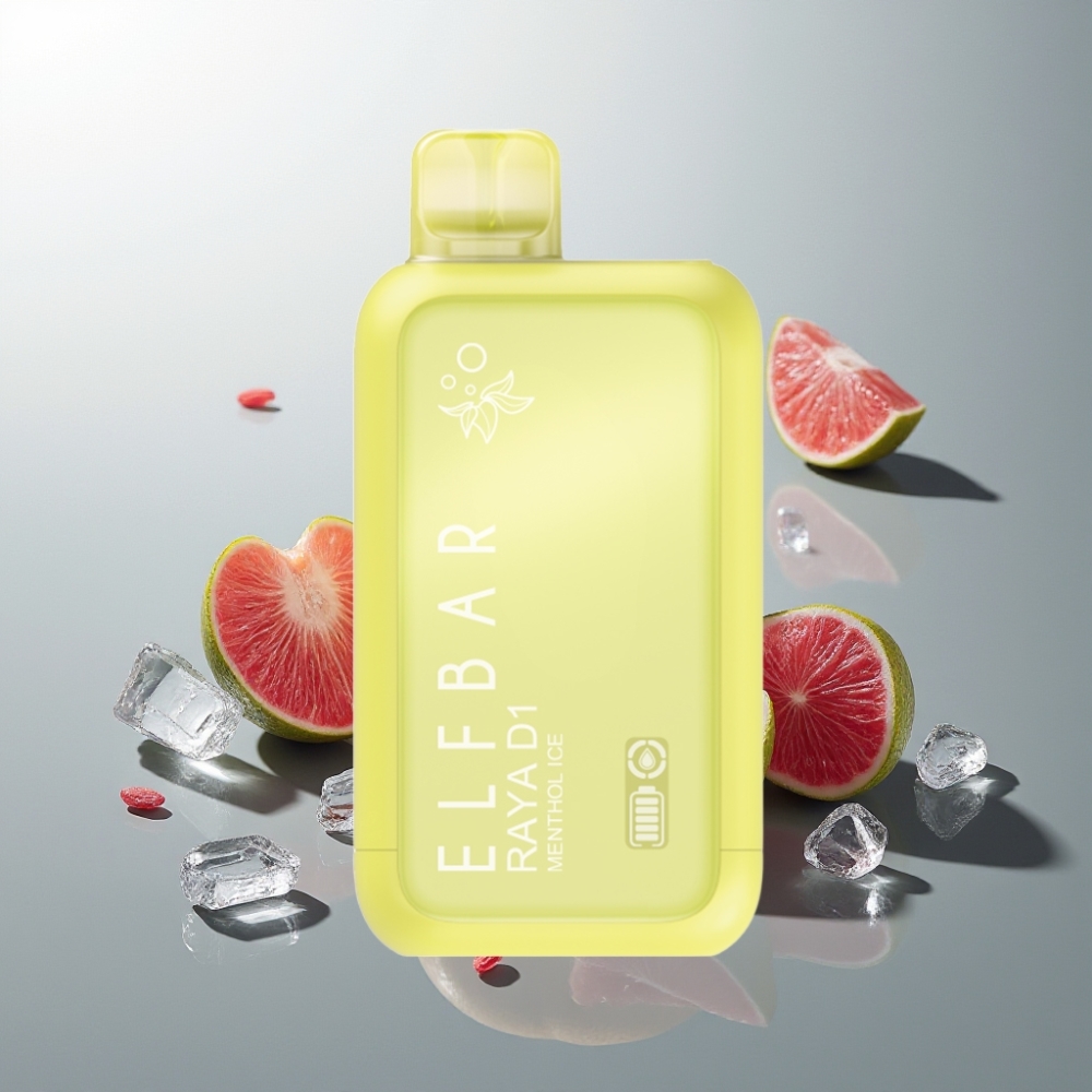 Suomi tukku Elf Bar Raya D1 13000 Puffs 18ml Menthol-Ice Kertakäyttöinen Vape 650mAh Ladattava