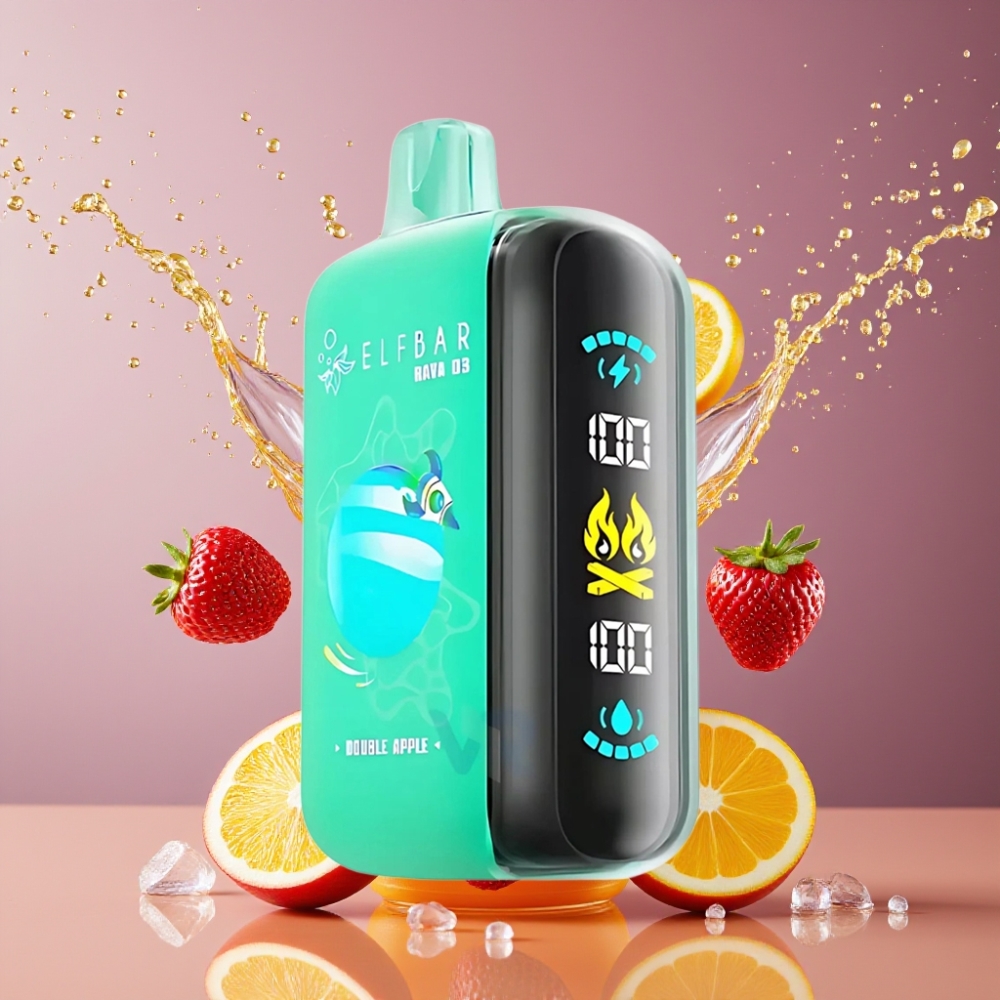 ELF BAR RAYA D3 25000 Puffs Suomi Tukku Disposable Vape 23ml 5% Nikotiinia, 850mAh Akku, Type-C Lataus, Kaksoisomena