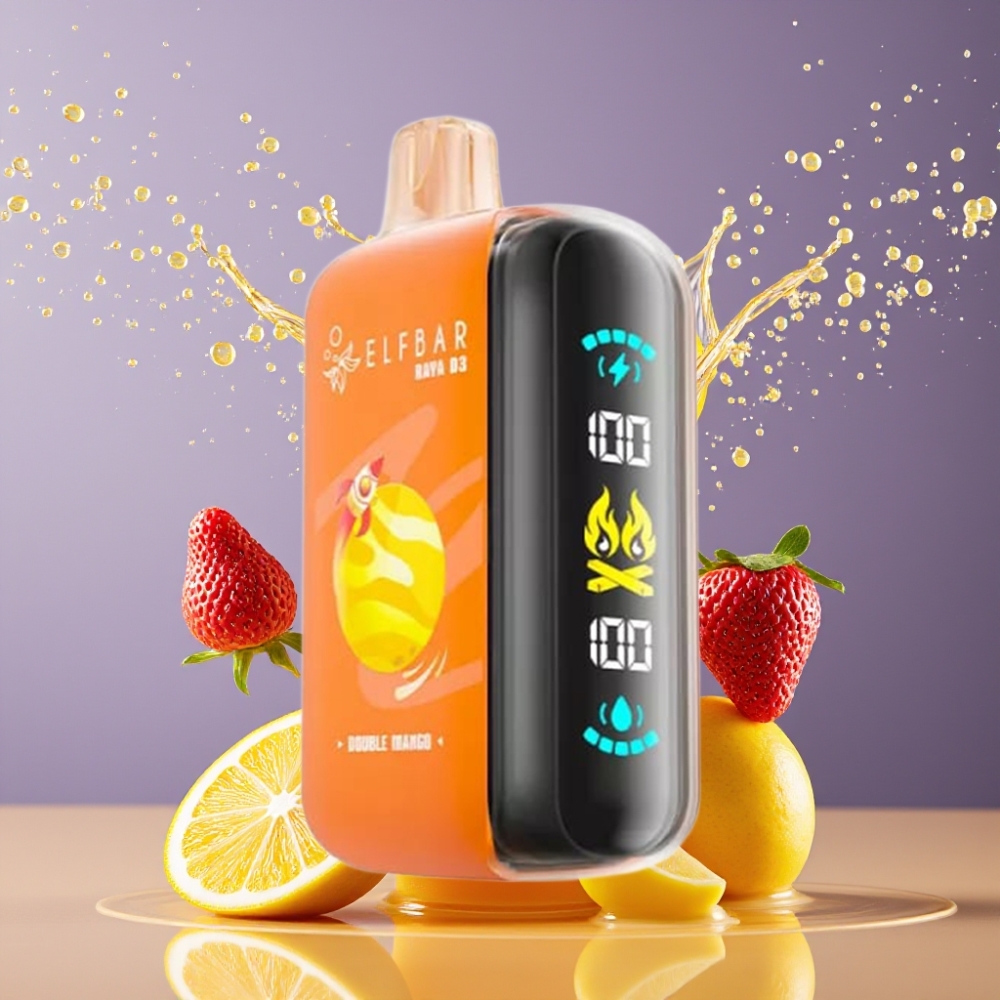 ELF BAR RAYA D3 25000 Puffs Suomi Tukku Disposable Vape 23ml 5% Rechargeable Type-C Double Mango