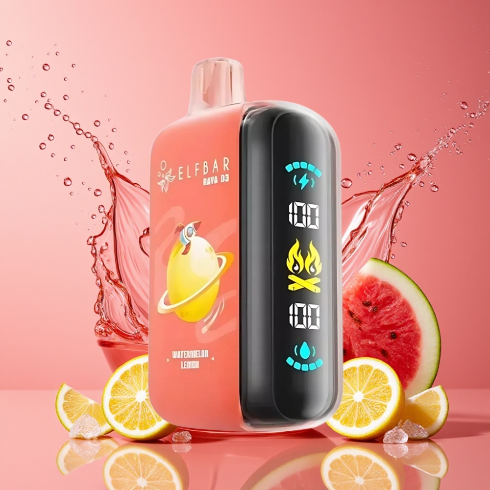 ELF BAR RAYA D3 25000 Puffs Suomi Tukku Disposable Vape 850mAh/23ml Vesimeloni Sitruuna