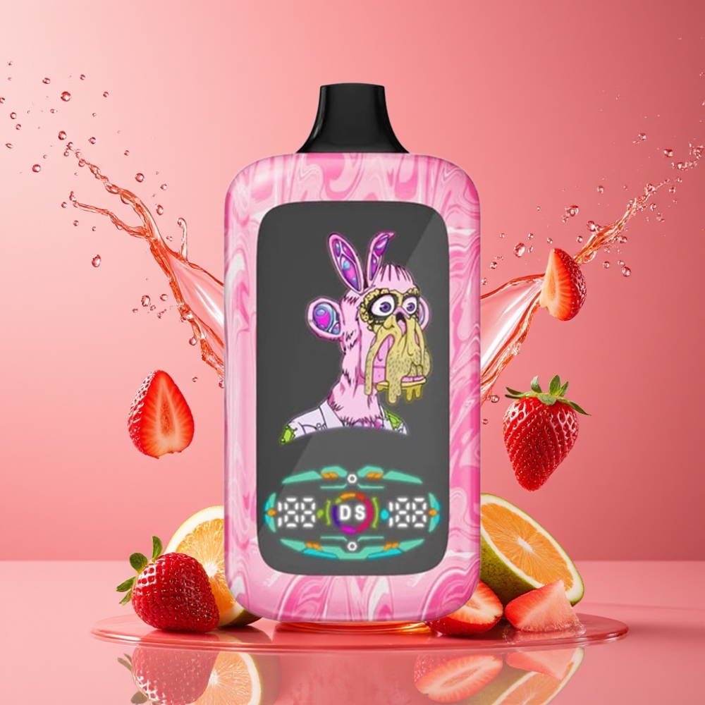 Suomi tukku Fumot Digital Monkey 40000 Puffs Disposable Vape Mansikka-Arbuusi Dual Mesh Coil 850mAh Type-C