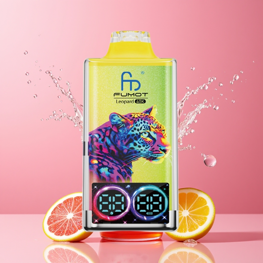 Suomi tukku Fumot Leopard 40K Puffs Disposable Vape 700mAh Dual Mesh Type-C - Vaaleanpunainen Sitruunalimonaadi