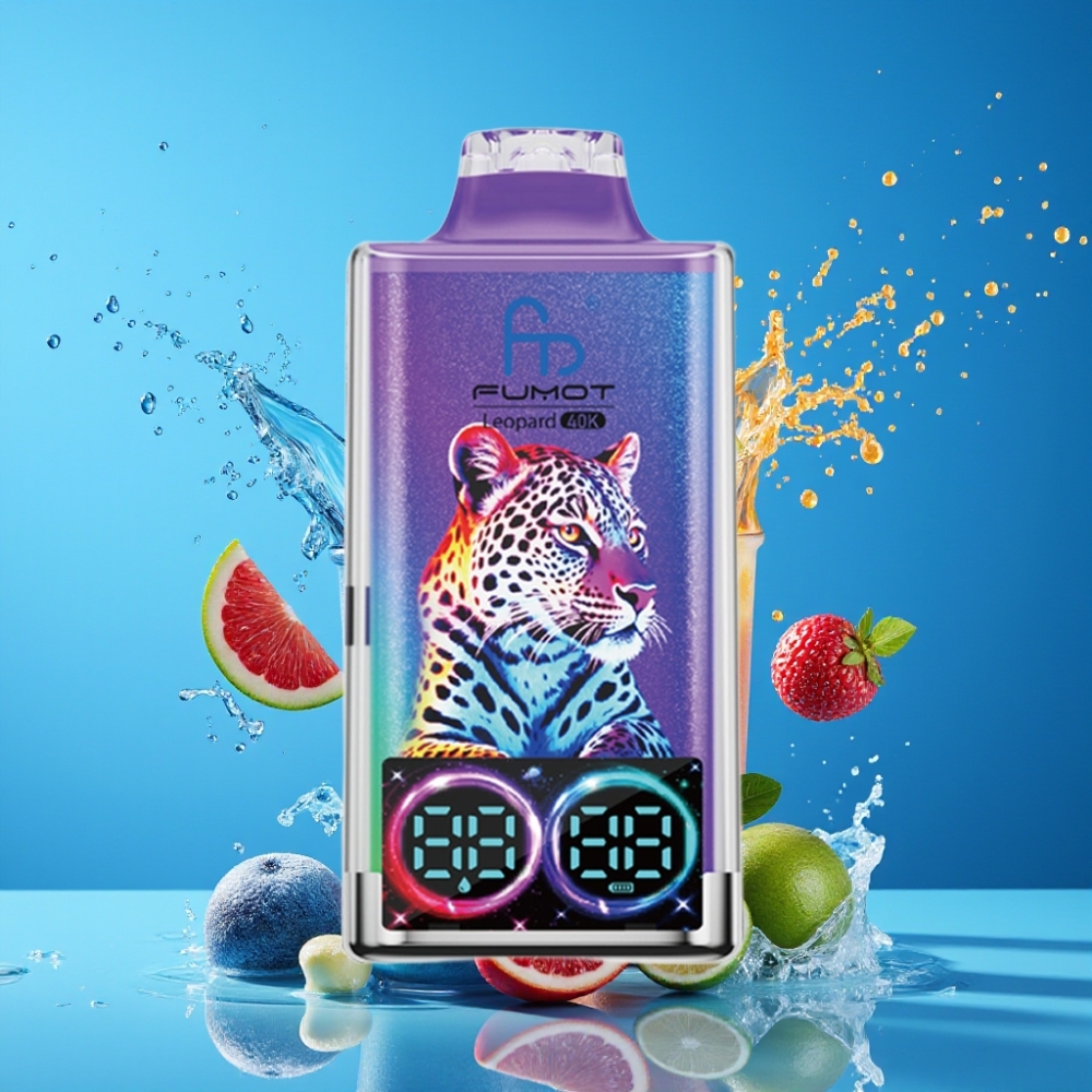 Suomi tukku Fumot Leopard 40K Puffs Disposable Vape Mr Blue – 700mAh, Dual Mesh, Type-C Charging, 0-5% Nicotine