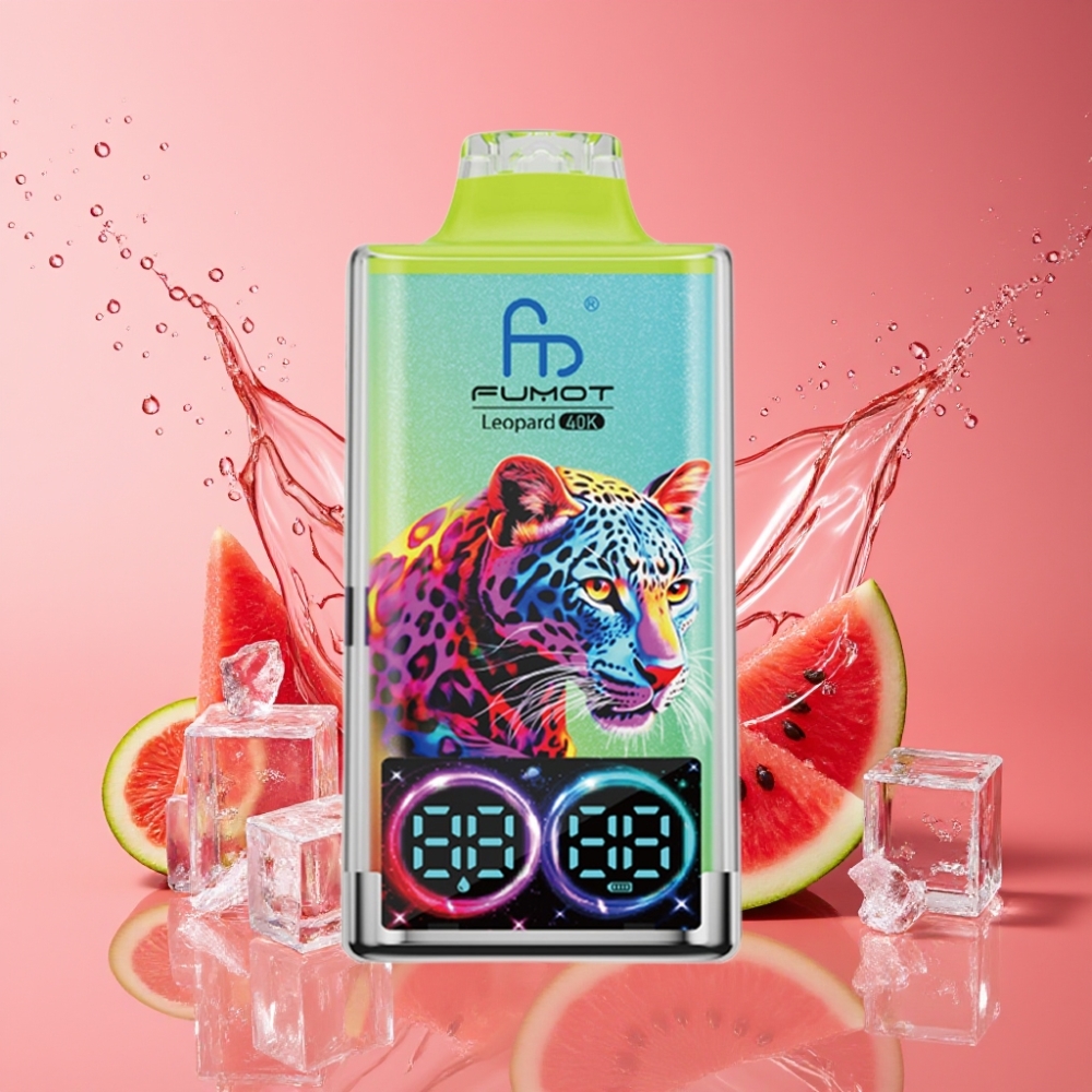 Suomi tukku Fumot Leopard 40K Puffs Disposable Vape Vesimeloni Jää 700mAh Type-C 0-5% Nikotiini