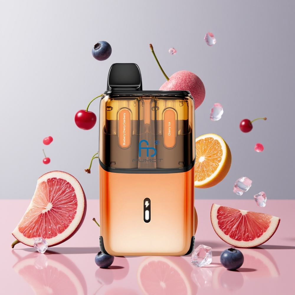 Fumot Ultra T32000 Kertakäyttöinen Vape 32000 Puffs 24ml Type-C Fast Charging Suomi Tukku Mustikka Kirsikka Karpalo & Kirsikka Jää