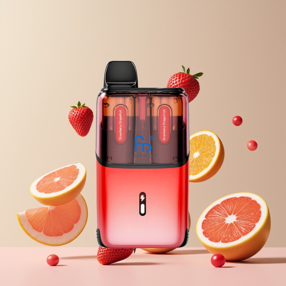 Fumot Ultra T32000 Suomi Tukku – 32000 Puffs, 800mAh, Type-C Lataus – Mansikka Greippi & Mansikka Lohikäärmepuu