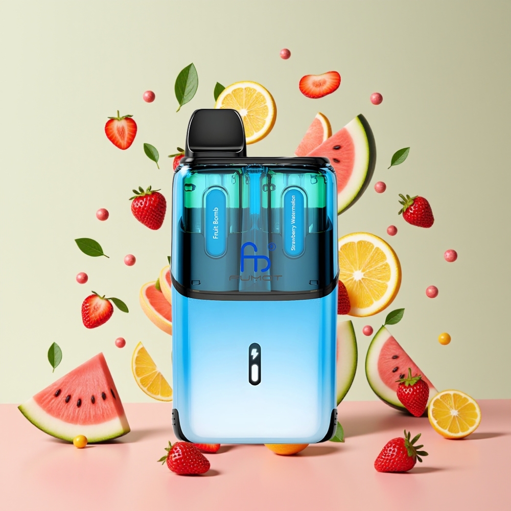 Suomi tukku Fumot Ultra T32000 Kertakäyttöinen Vape 32000 puffs 24ml Hedelmäpommi & Mansikka-Vesimeloni 800mAh Type-C Lataus Mesh-käämi
