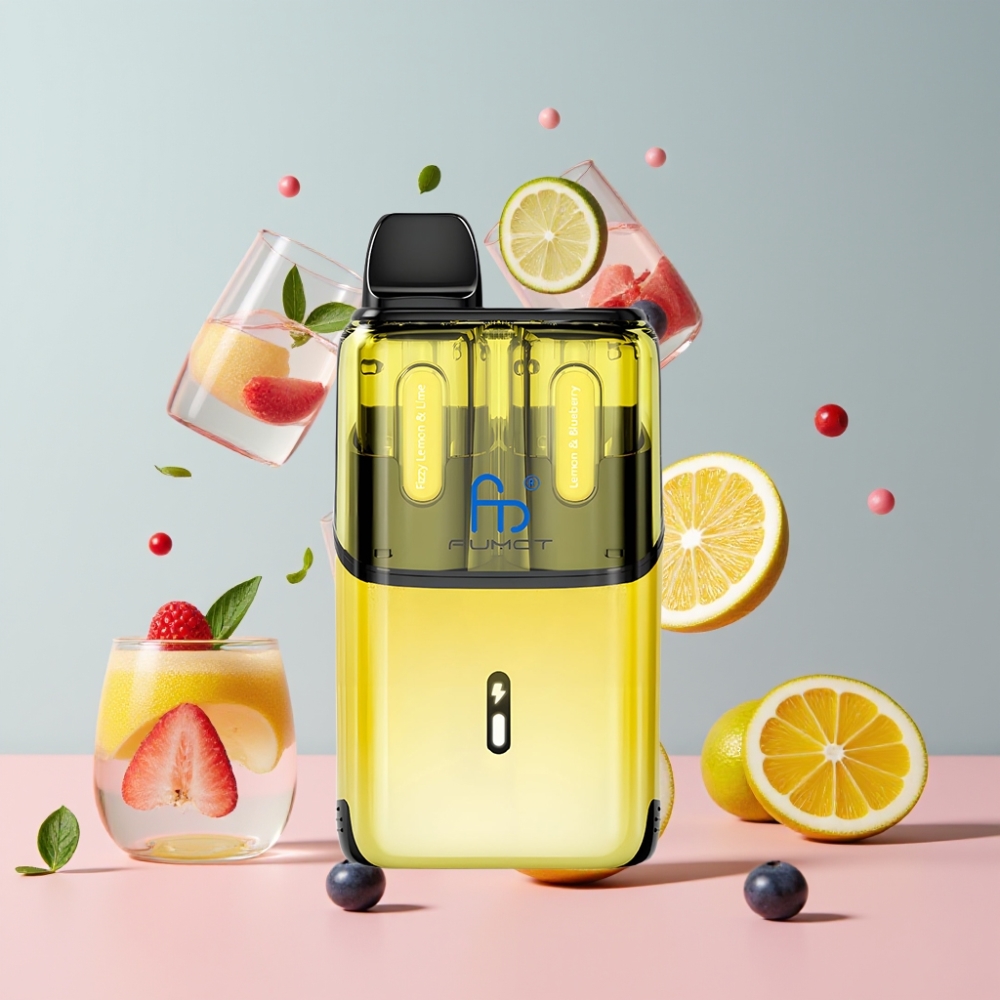 Suomi tukku Fumot Ultra T32000 Kertakäyttöinen Vape 32000 puffs 24ml Type-C Fast Charging Fizzä Sitruuna & Lime & Mustikka