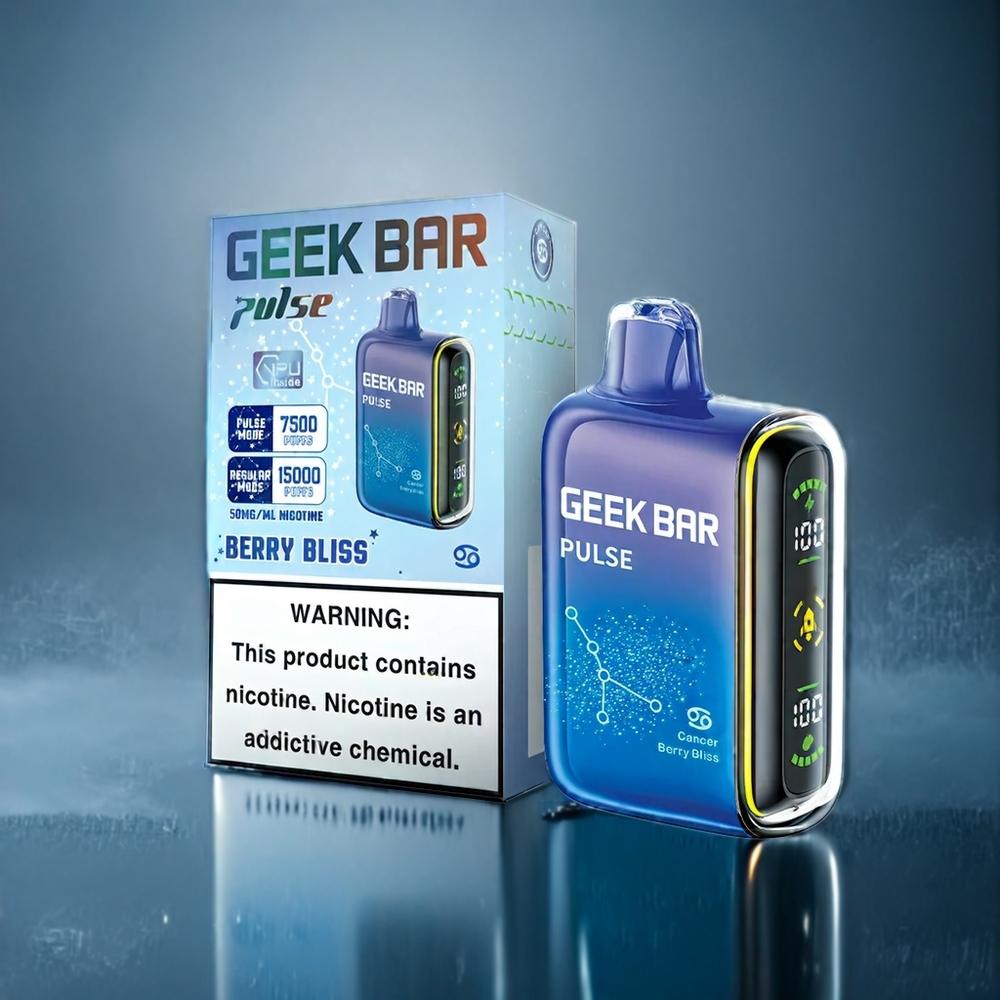 Geek Bar Pulse 15000 Puffs Suomi Tukku – 16ML, 5% Nikotiinia, Säädettävä Ilmanvirtaus, 650 mAh