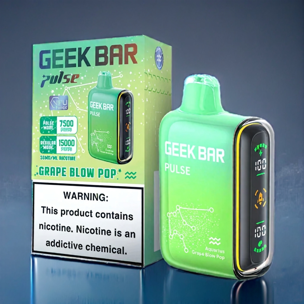 Geek Bar Pulse 15000 Puffs Suomi Tukku – 16ML, 5% Nikotiinia, Säädettävä Ilmanvirtaus, 650 mAh