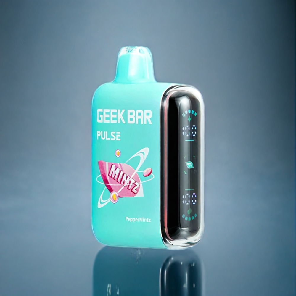 Suomi tukku Geek Bar Pulse 15000 Puffs Minttiversio – 16ML, 5% Nikotiinia, Säädettävä Ilmanvirtaus, USB Type-C